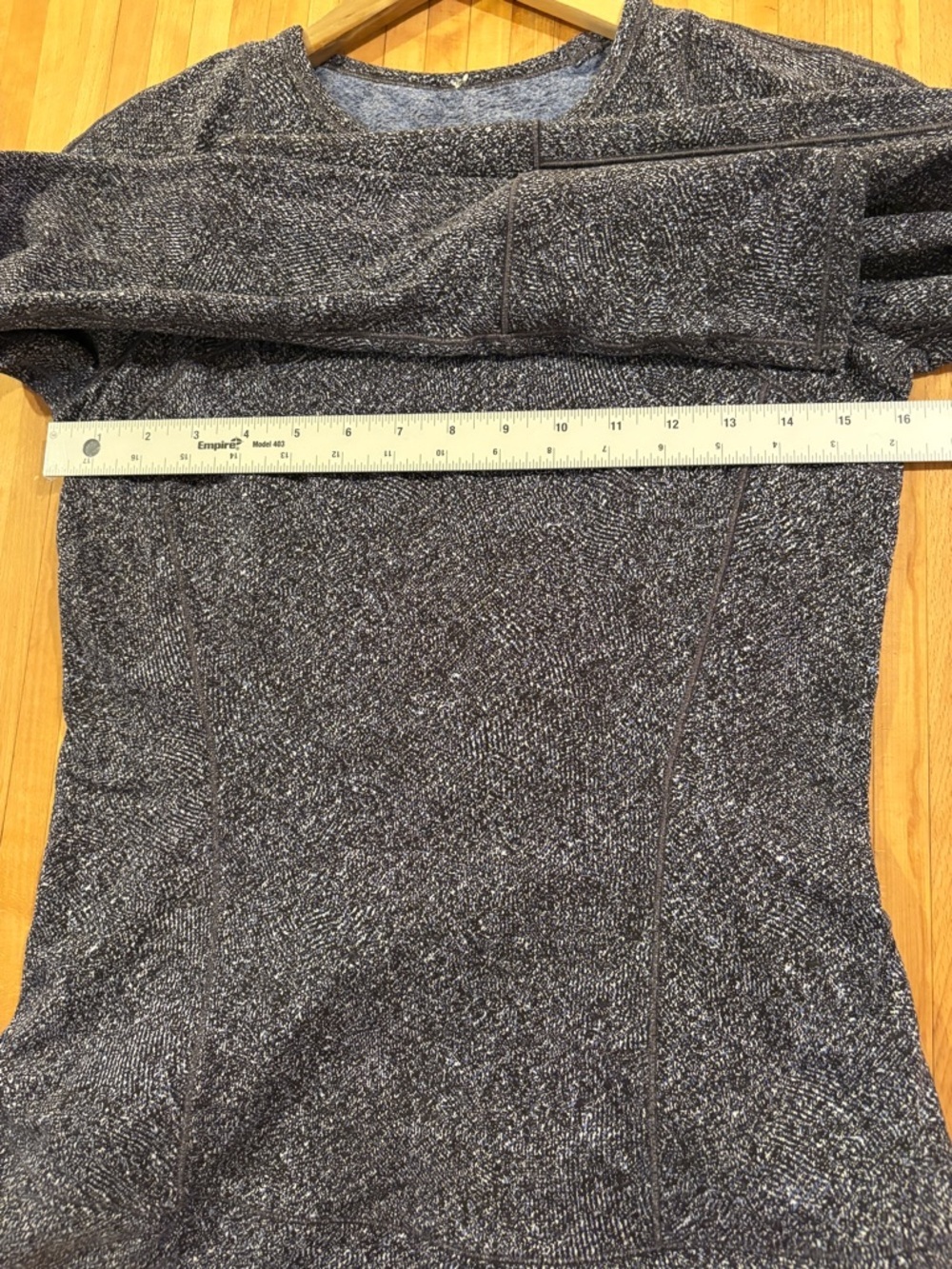 lululemon Cypress Kiss Black Print Long Sleeve Crew Neck Pullover Running Top - Picture 6 of 7
